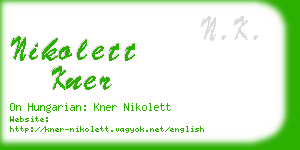 nikolett kner business card